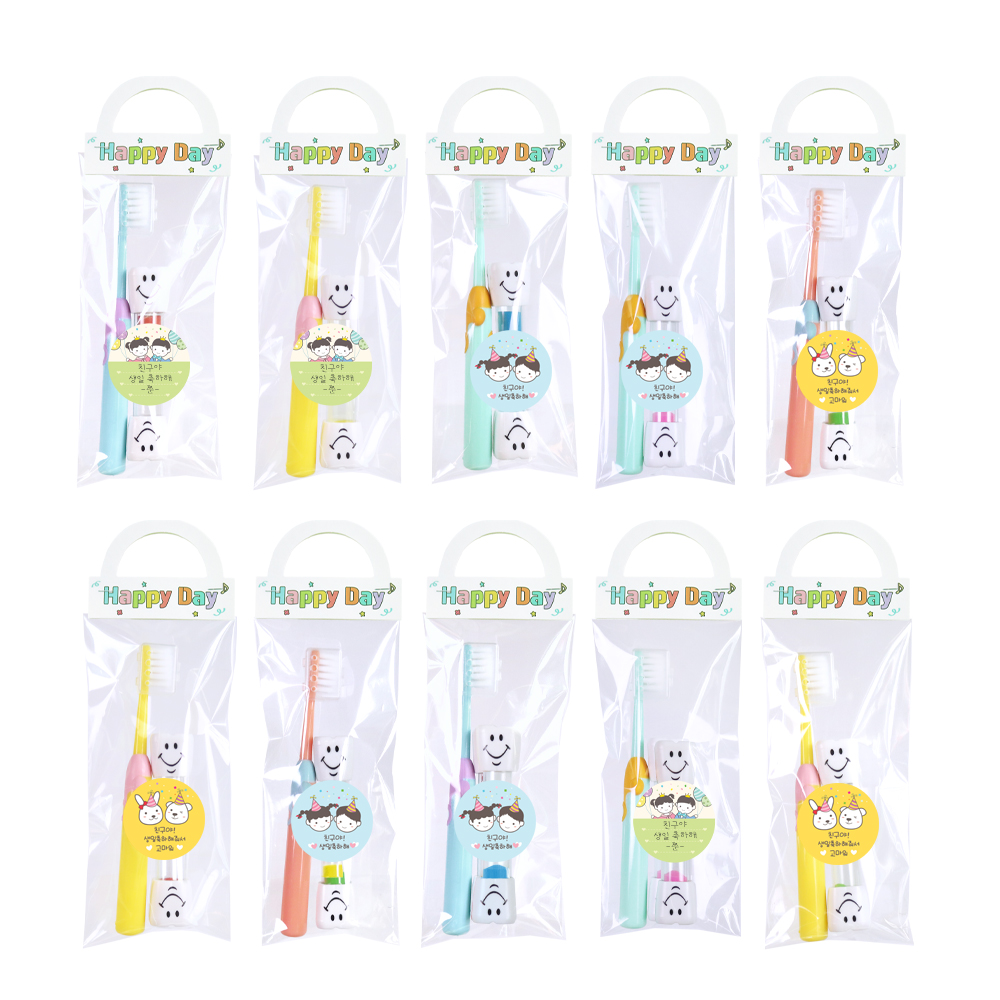 [완포장-10종] 니즈엘 키즈칫솔+모래시계 어린이집 생일 답례품 단체선물 3세 이상, 날아라 우주선 - 상품 이미지