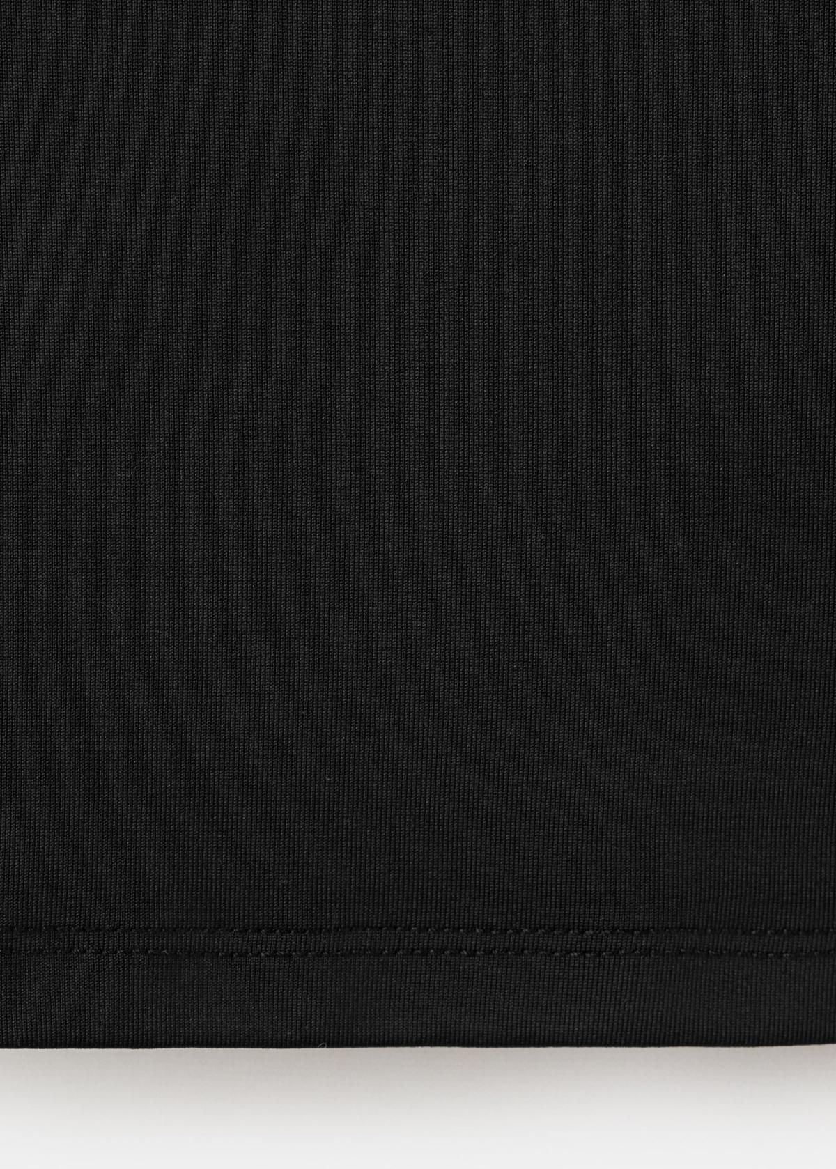 망고 베이직 슬림핏 블랙 스쿱넥 7부 티셔츠 17065820 NEGRO - 상세 이미지 2