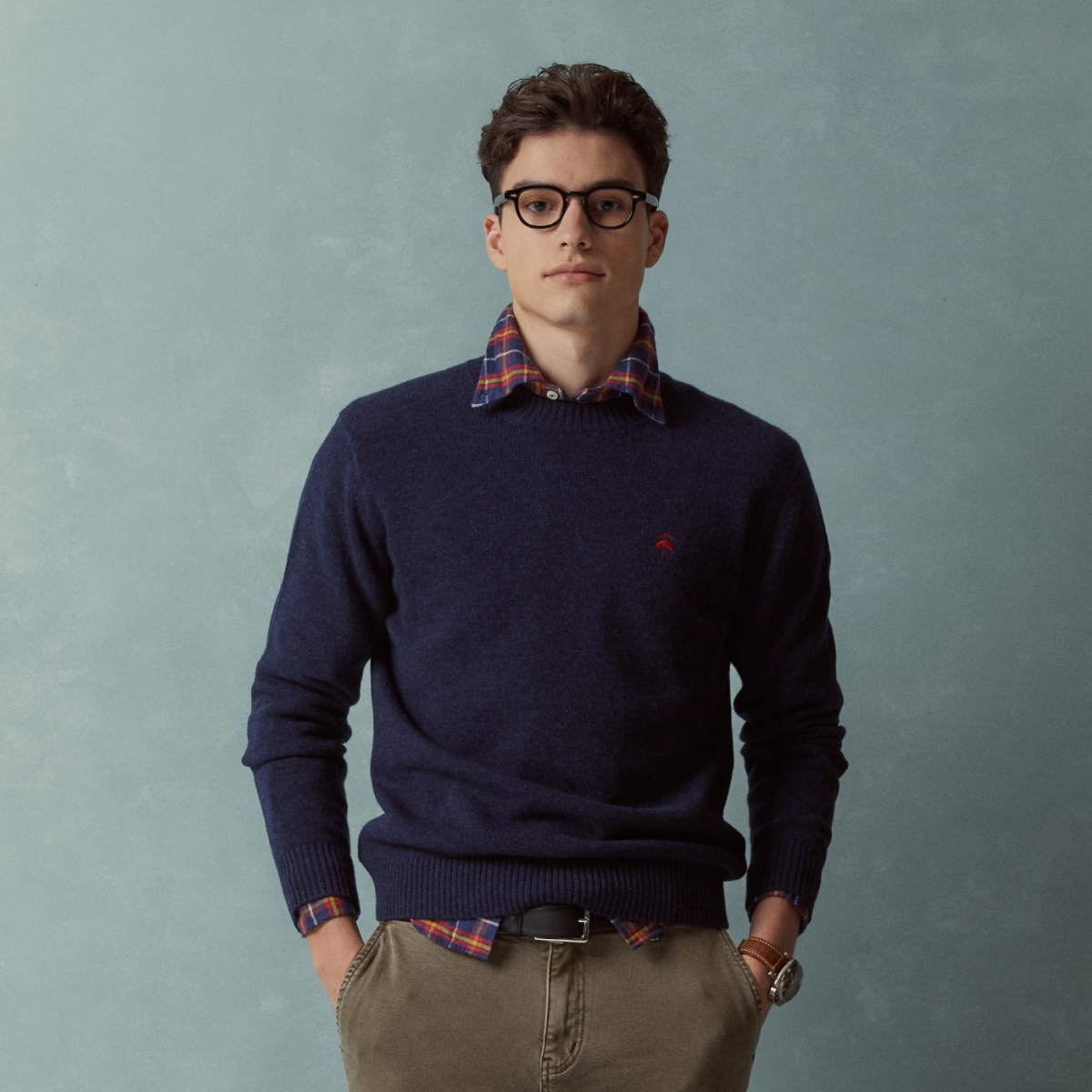 [브룩스브라더스] [Online Exclusive] 울 솔리드 풀오버 (네이비) (BBWRMOF413) 상세 이미지 2