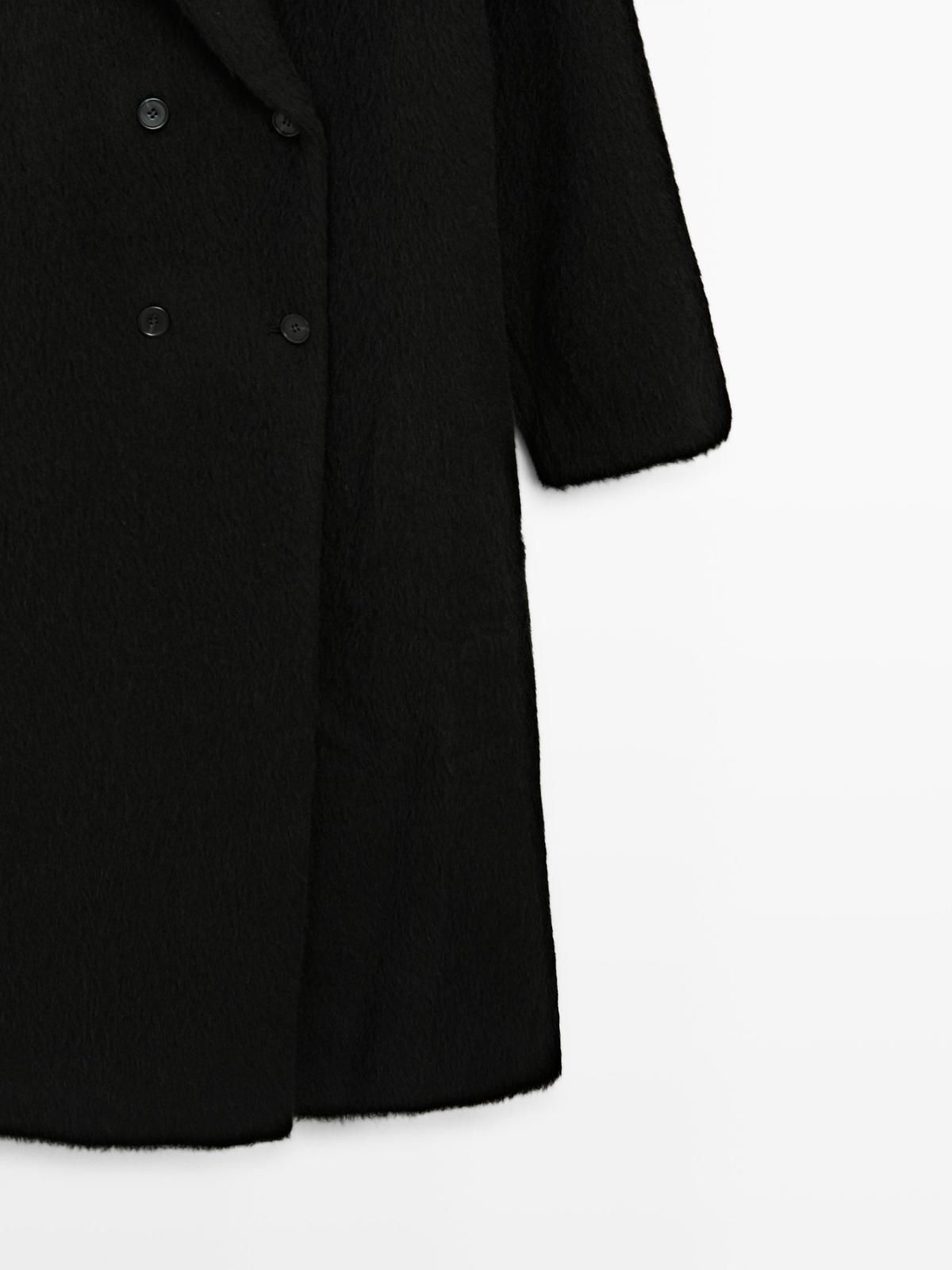 마시모두띠 프리미엄 알파카 울 롱 더블 코트 블랙 6444/994 BLACK - 상세 이미지 4