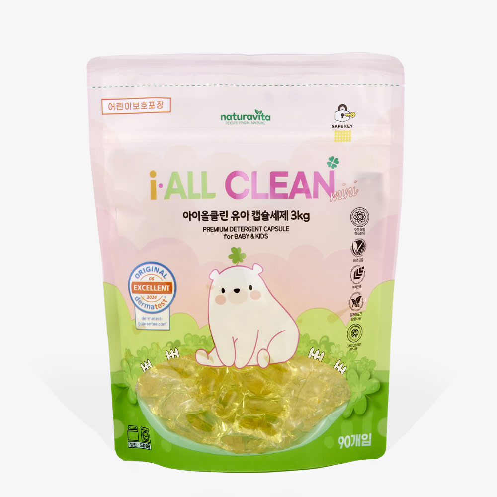 나투라비타 아이올클린 신생아 유아 아기세제 효소 캡슐세제 7g 90개입 미니 중성 세탁세제