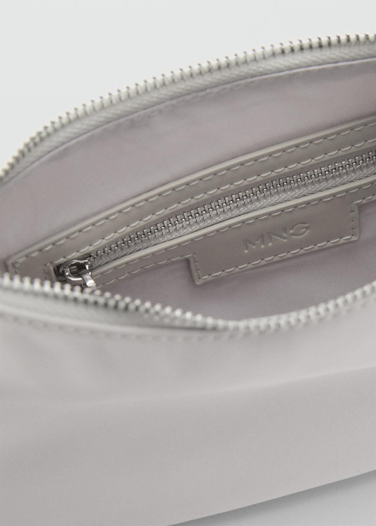 망고 테크니컬 나일론 미니 숄더백 87043278 GRIS CLARO/PASTEL - 상세 이미지 4
