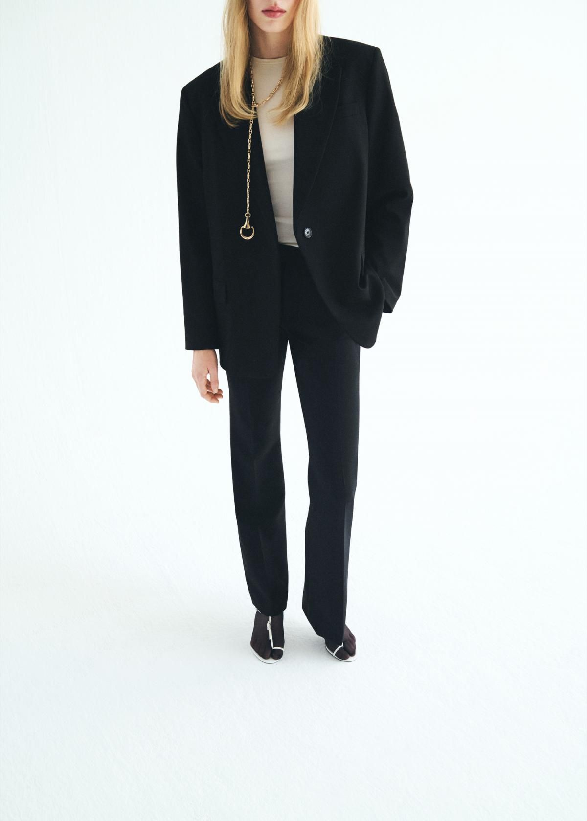 망고 슬림핏 플레어 테크니컬 미드웨이스트 팬츠 17026738 NEGRO - 상세 이미지 2