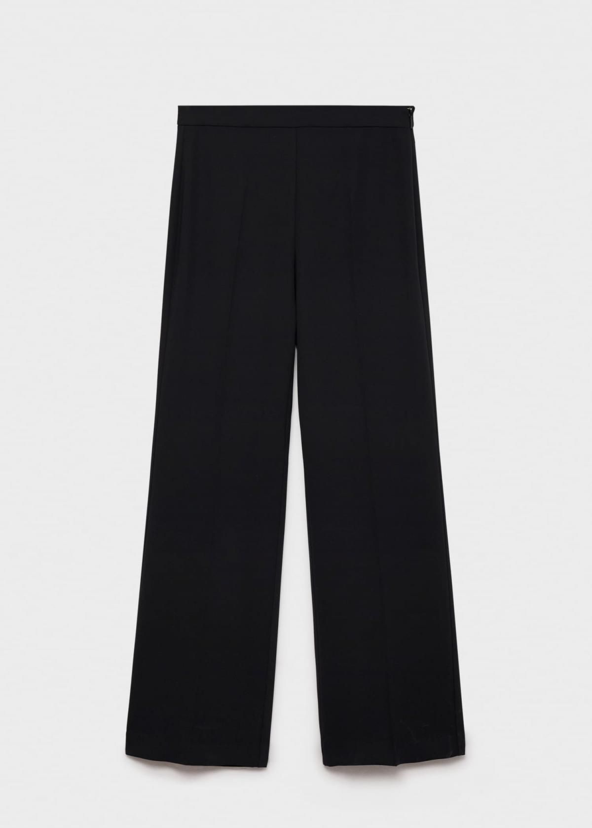 망고 테일러드 미디움웨이스트 스트레이트 슬랙스 팬츠 17024119 NEGRO - 상품 이미지