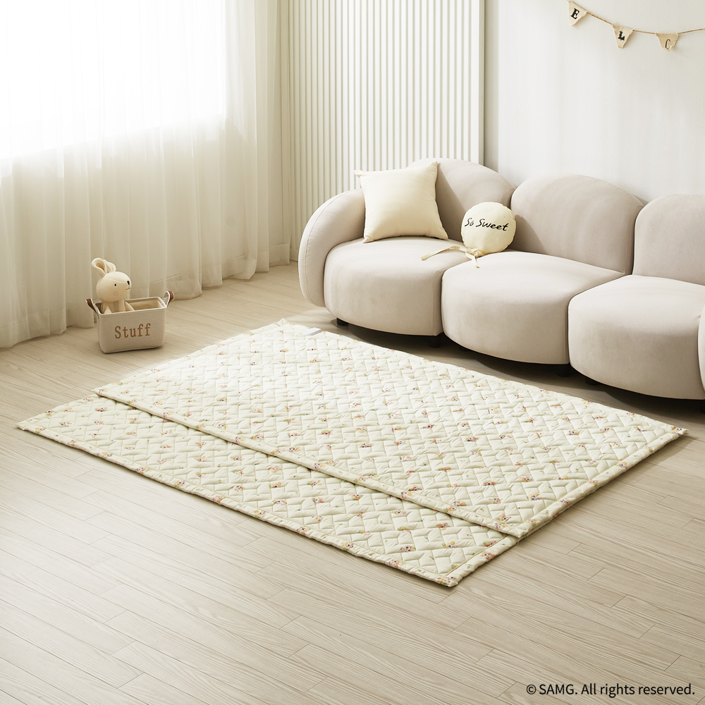 캐치티니핑 EMF 2in1 탄소 매트 전기 요 장판 토퍼핏 퀸, 150x200cm, 뽀니핑(옐로우) 이미지 6