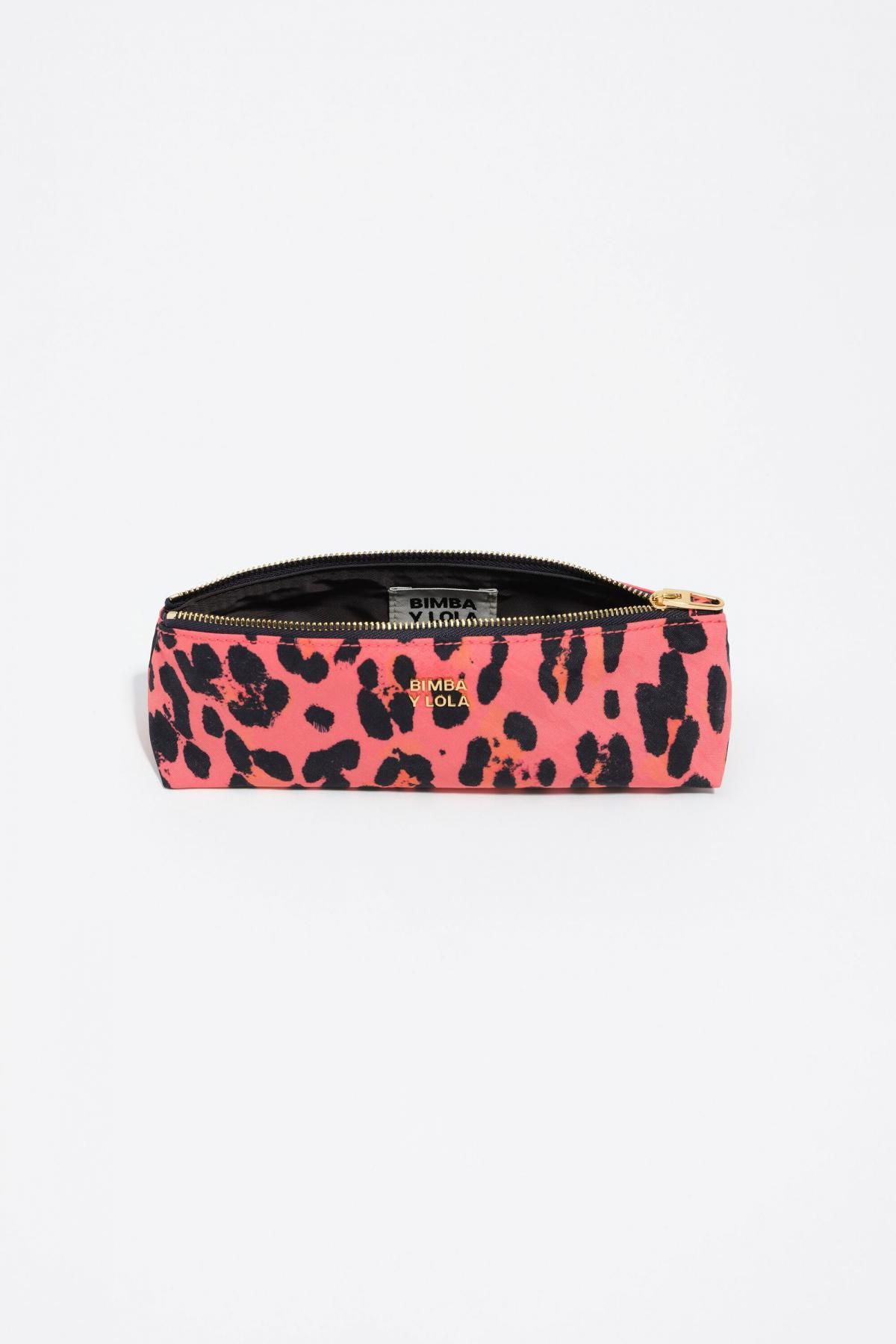 빔바이롤라 레오파드 패턴 일렉트릭핑크 나일론 코스메틱 파우치 252BBK449.10340 LEOPARD ELECTRIC PINK - 상세 이미지 3