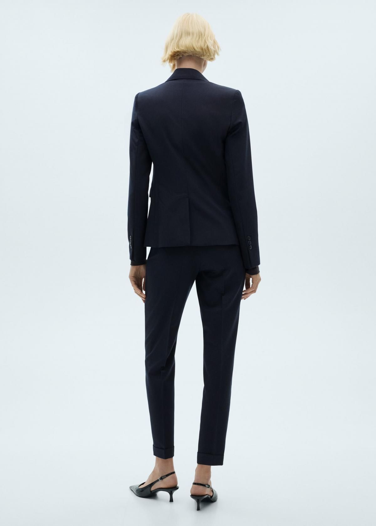 망고 테크니컬 스트레이트 정장 팬츠 17035806 AZUL MARINO OSCURO - 상세 이미지 3