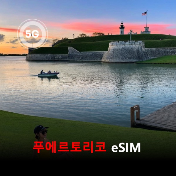 [통큰무제한] 푸에르토리코 이심 eSIM 데이터 매일 3GB 초고속 이후 1Mbps 고속 무제한 이심통 - 상품 이미지