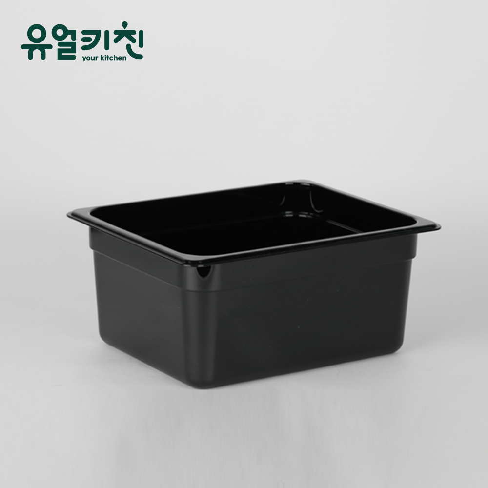 PC 블랙바트 하부 검정밧드 투명반찬통 4인치 1/2, 1개 - 상품 이미지