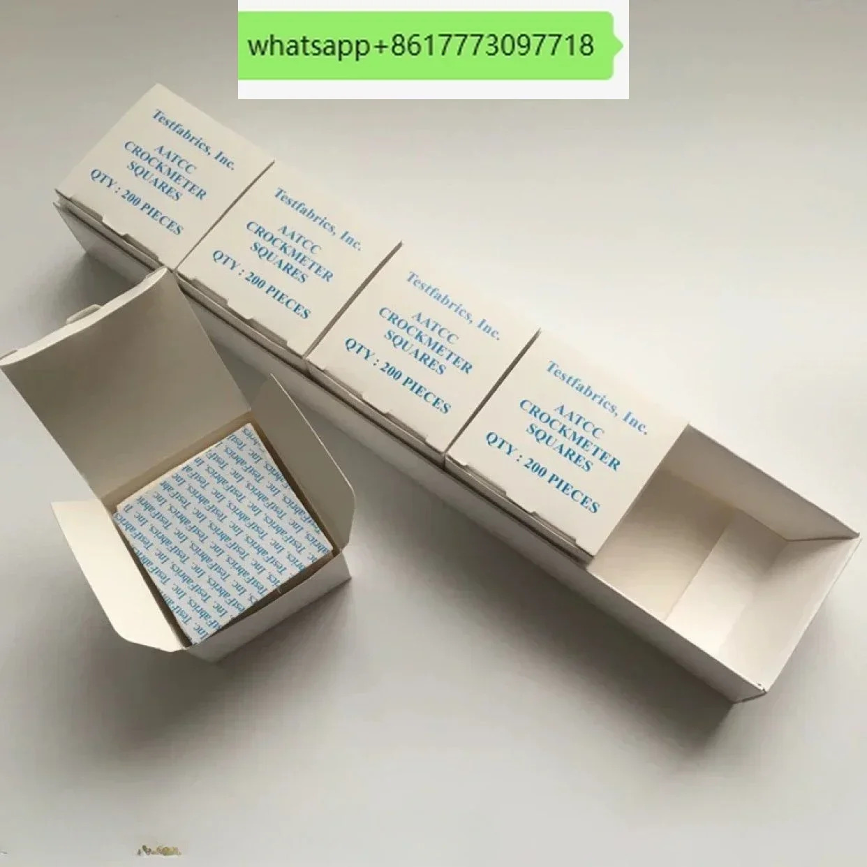 Testfabrics 흰색 면 마찰 천 AATCC 미국 표준 건식 습식 옵션 견뢰도 리퍼