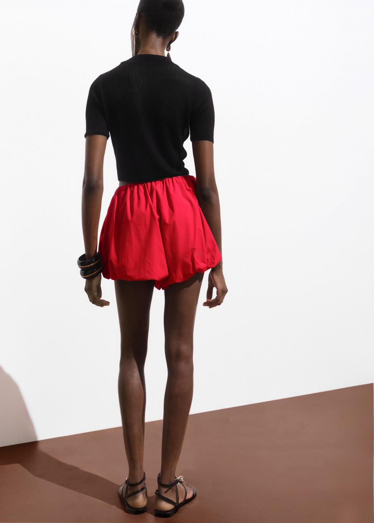 망고 트렌디 벌룬핏 코튼 미니 쇼츠 레드 17031274 ROJO - 상세 이미지 4