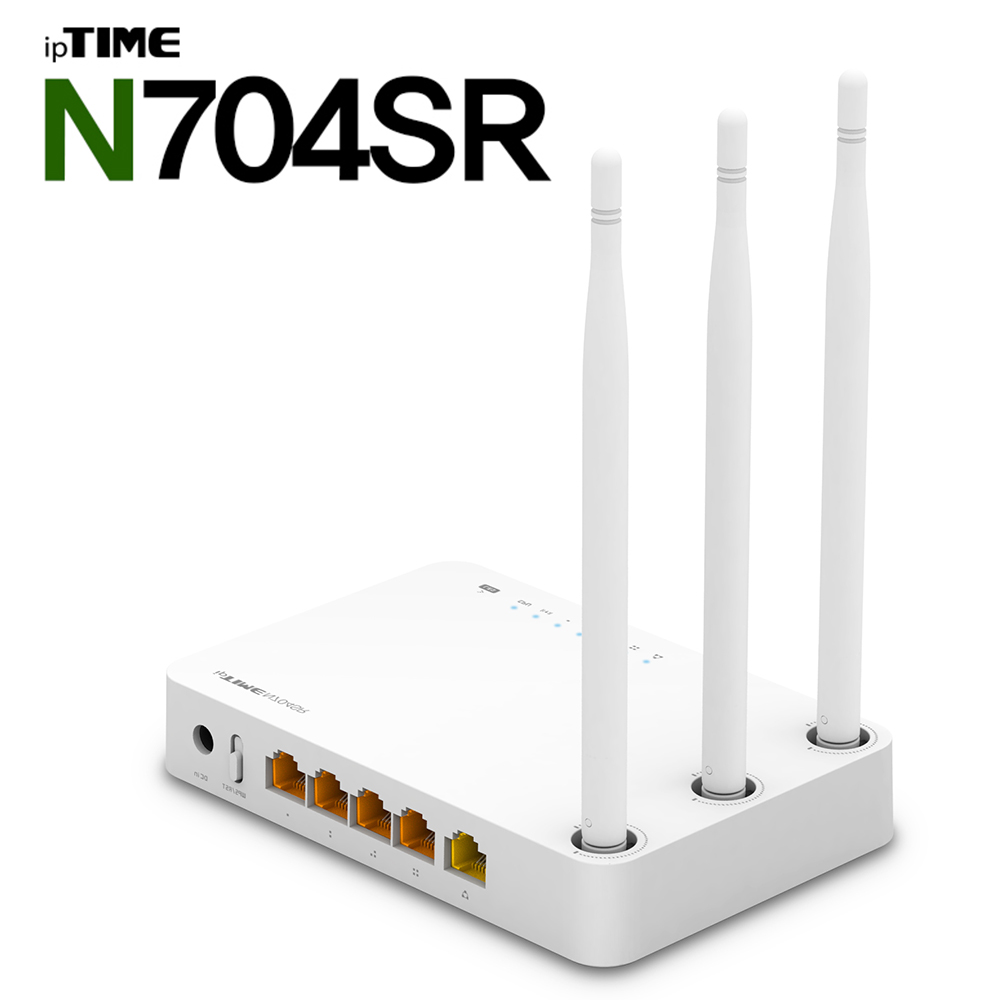 ipTIME 공유기 N704SR 유무선공유기 300Mbps 3안테나 인터넷 와이파이