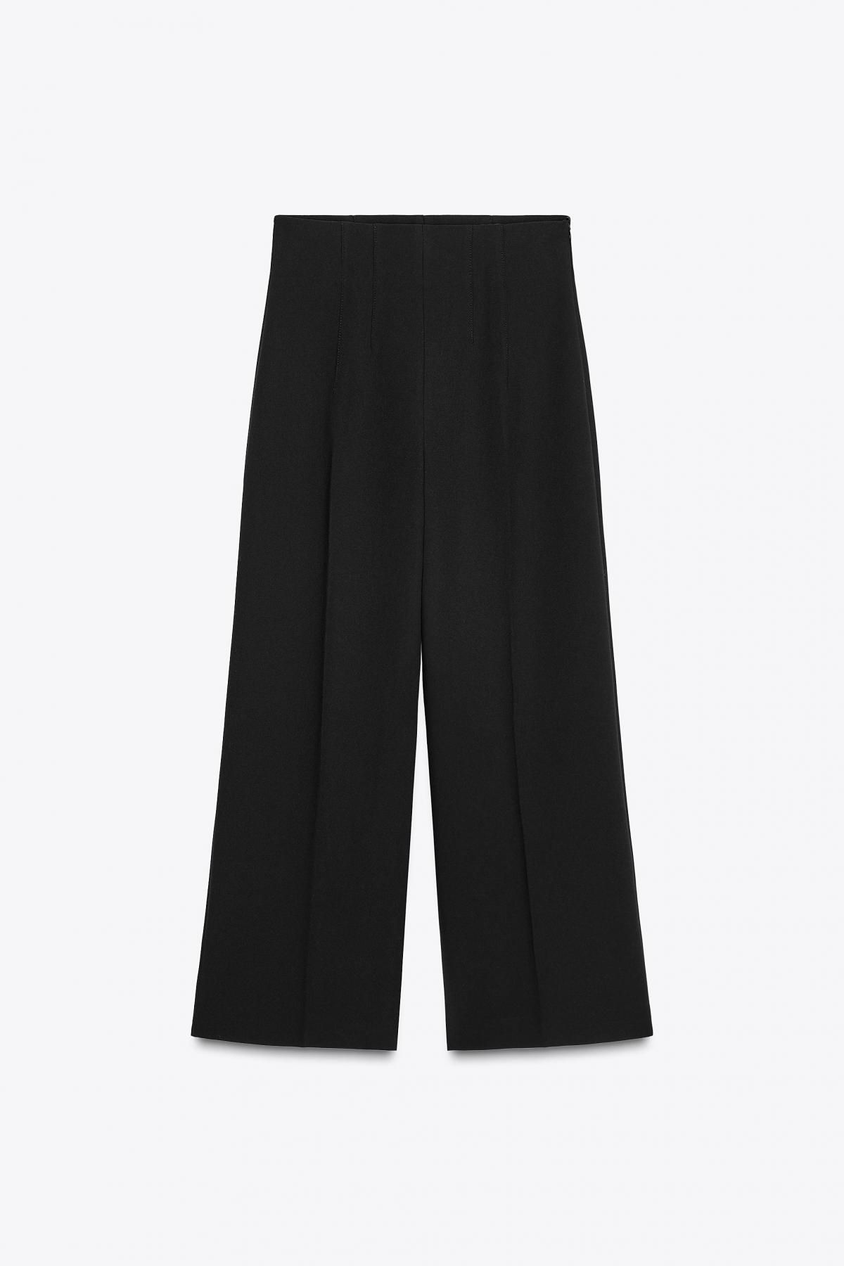 자라 하이웨이스트 와이드 큐롯 팬츠 7149/052 BLACK - 상세 이미지 5