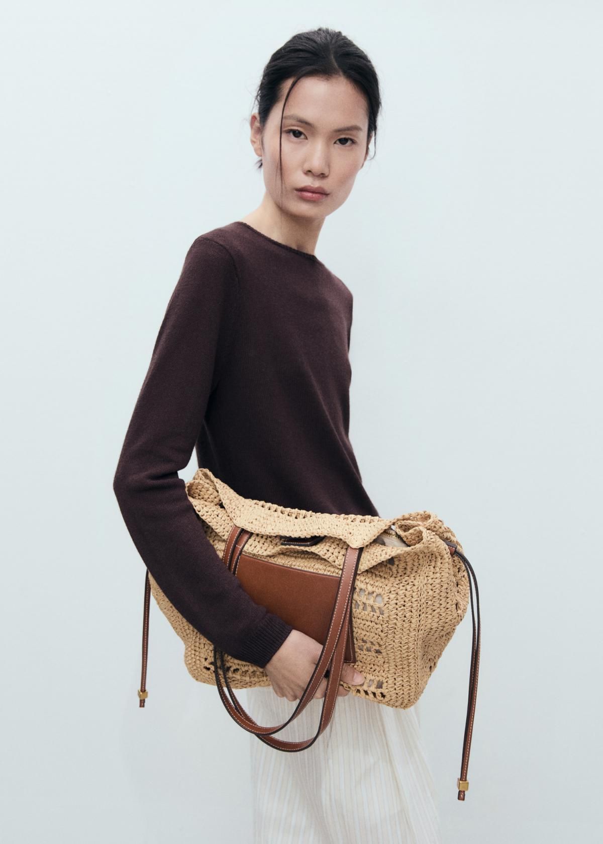 망고 내추럴 라탄 쇼퍼백 87085919 CUERO