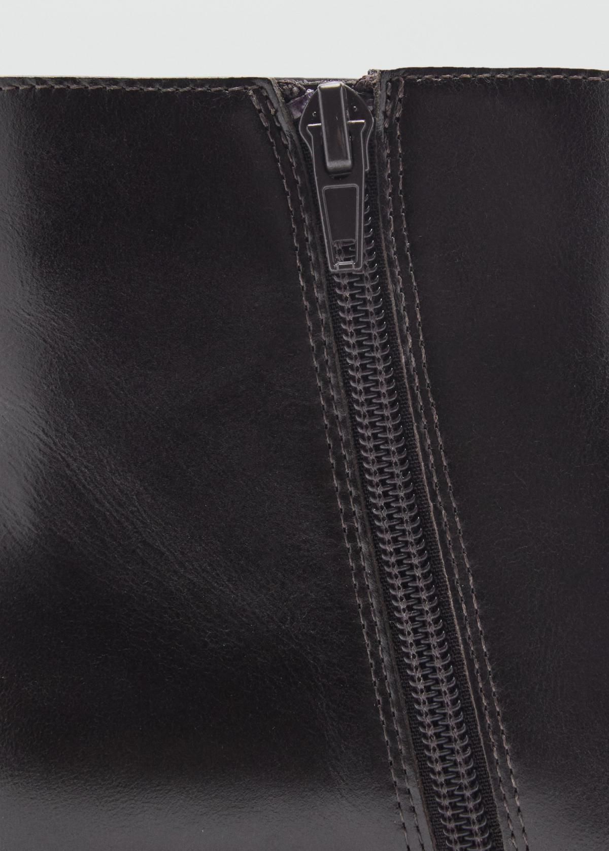 망고 프리미엄 소가죽 키튼힐 앵클부츠 17057125 CHOCOLATE - 상세 이미지 5