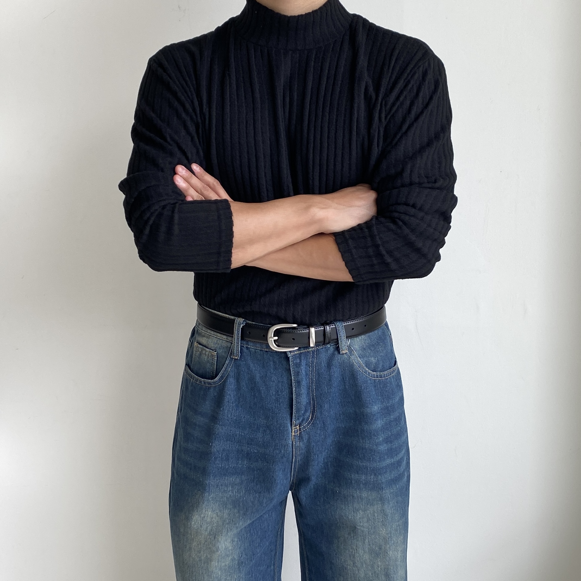 1+1 남자모크넥 남성목폴라티 남자터틀넥니트 남성터틀넥니트 모크넥 - 상세 이미지 5