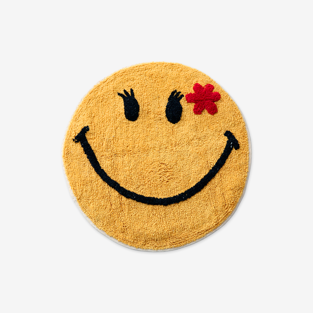 LAUF 스마일 러그 60cm 플라워 옐로우 2081.5184, 60x0.5cm