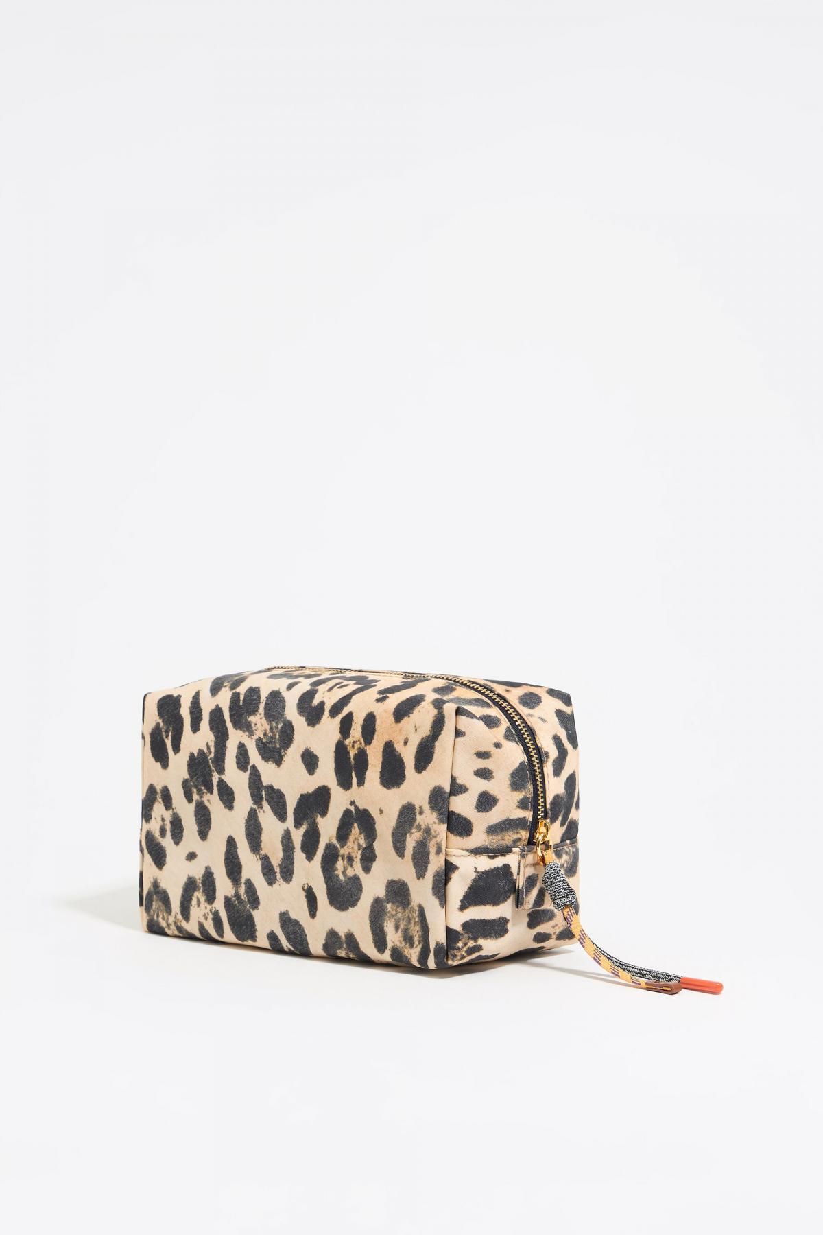 빔바이롤라 레오파드 패턴 미디움 베이지 나일론 메이크업 파우치 251BBK471.11201 LEOPARD NATURAL - 상세 이미지 4