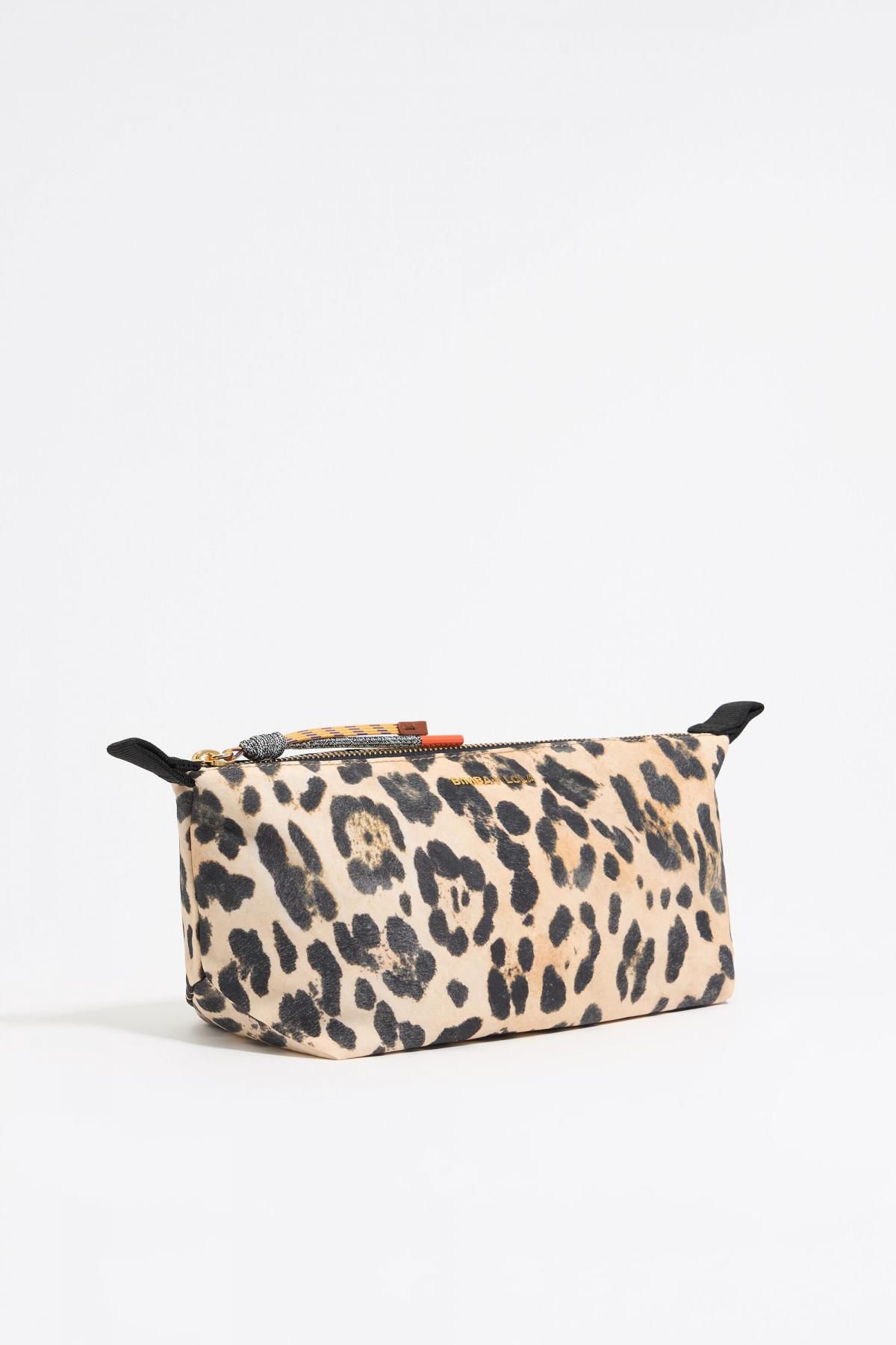 빔바이롤라 레오파드 패턴 나일론 미디움 베이지 코스메틱 파우치 251BBK415.11201 LEOPARD NATURAL - 상품 이미지
