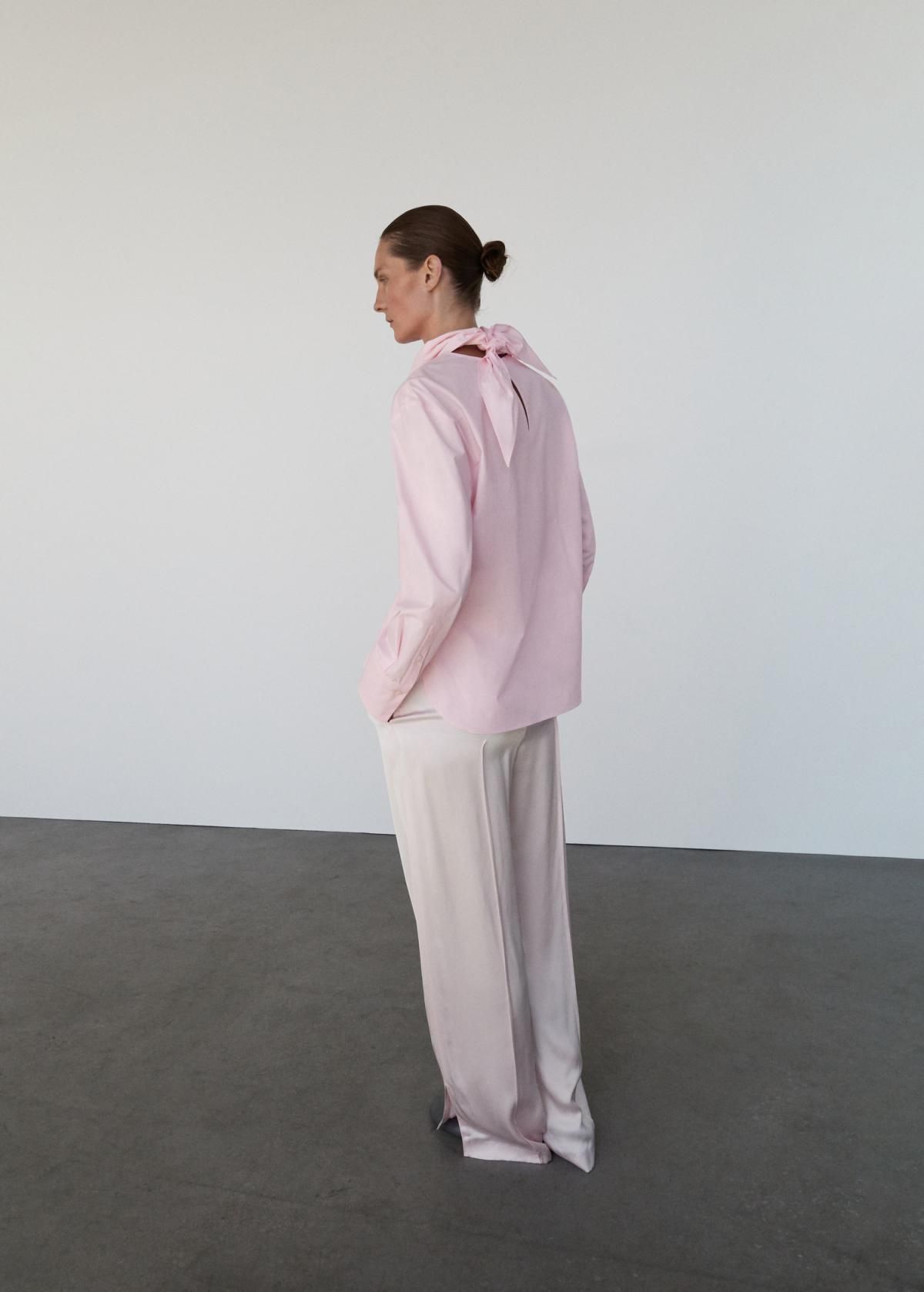 망고 새틴 사이드 슬릿 와이드 밴딩 팬츠 17006364 ROSA PASTEL - 상세 이미지 3