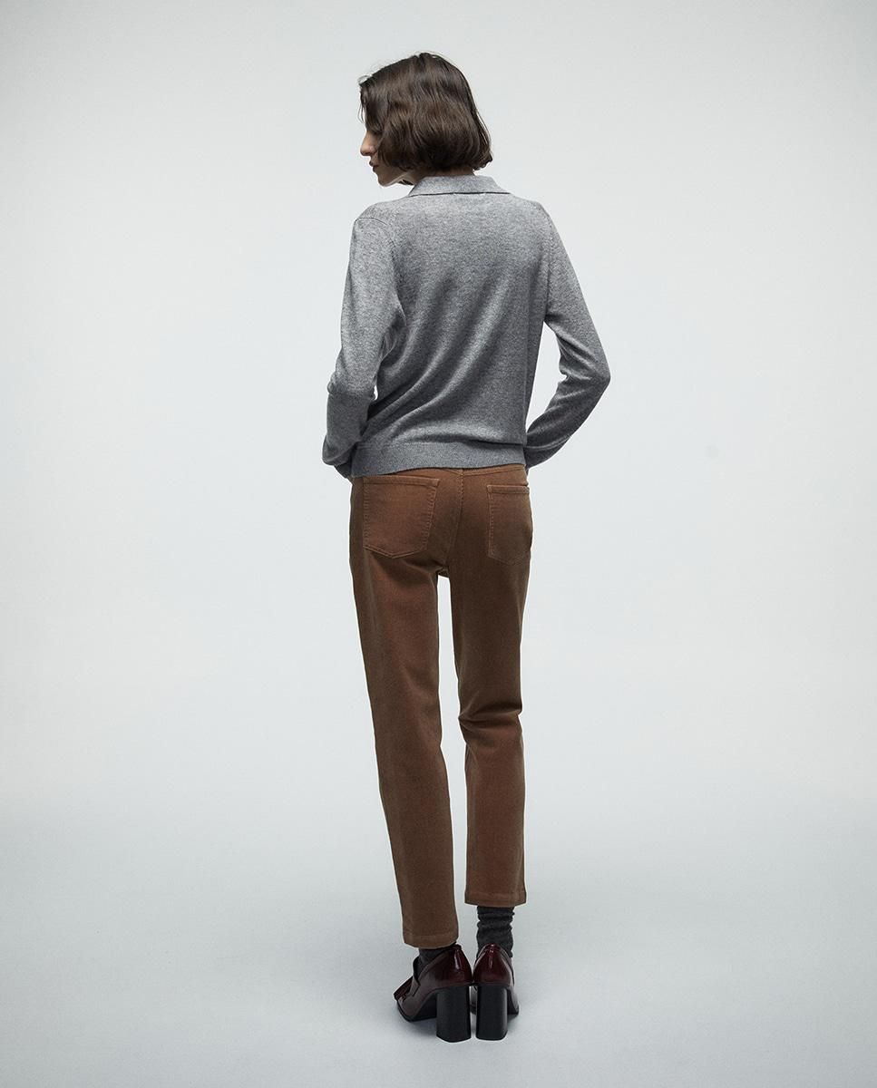 스페라 코듀로이 스트레이트 팬츠 브라운 58305107094 BEIGE - 상세 이미지 4