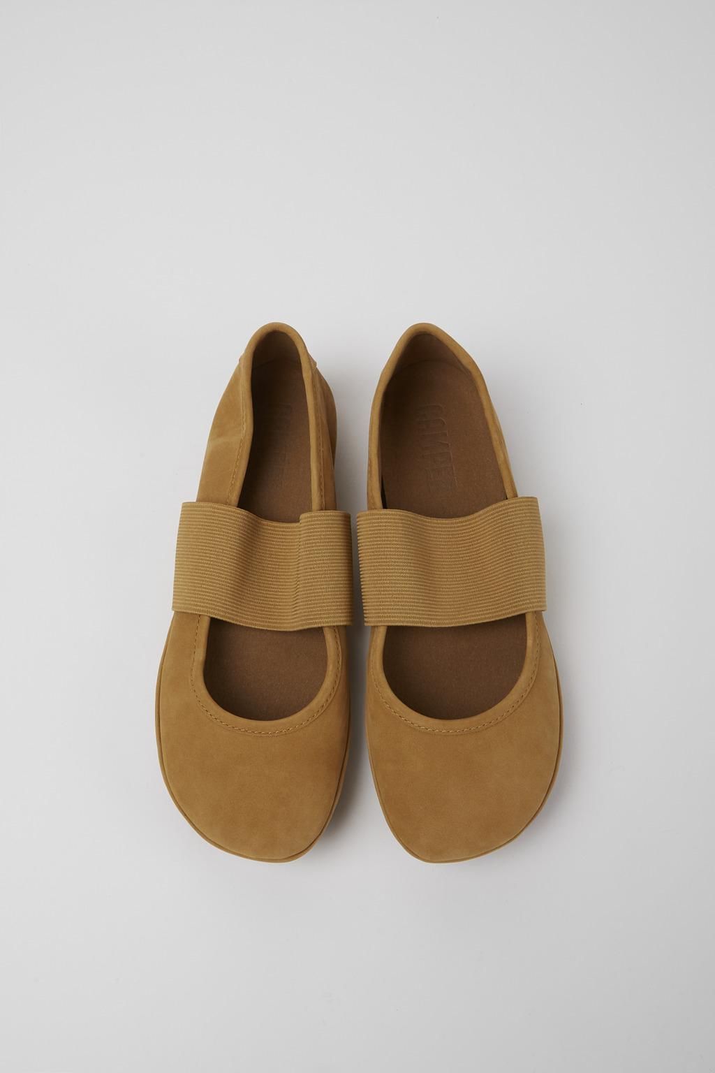 캠퍼 브라운 컴포트 누벅 플랫슈즈 Right 21595-200 BROWN - 상세 이미지 4