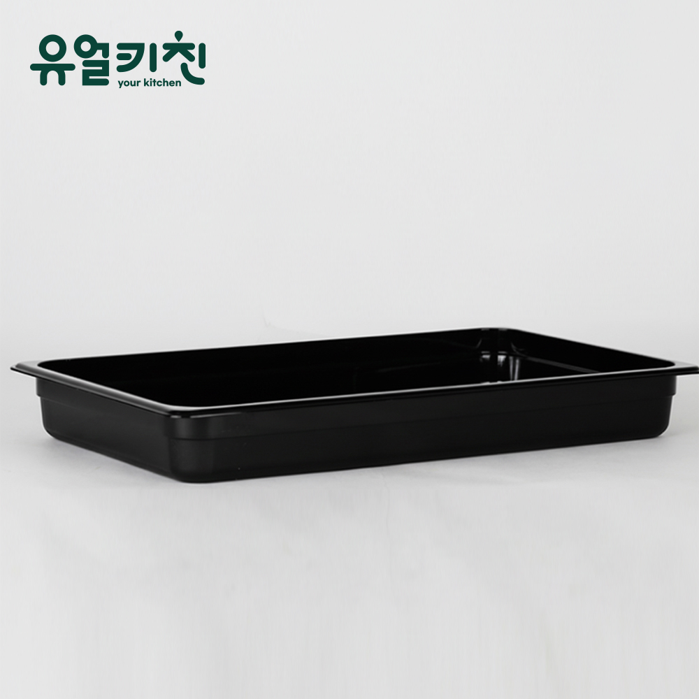 PC 블랙바트 하부 검정밧드 투명반찬통 4인치 1/1, 1개 - 상품 이미지