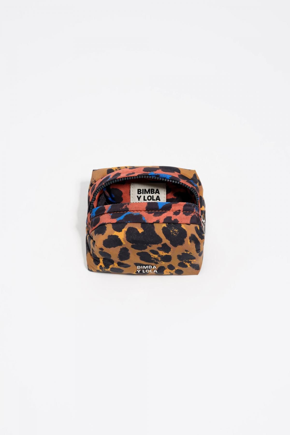 빔바이롤라 레오파드 프린트 테크니컬 나일론 코스메틱 파우치 252BBK483.10345 LEOPARD TEAK - 상세 이미지 3