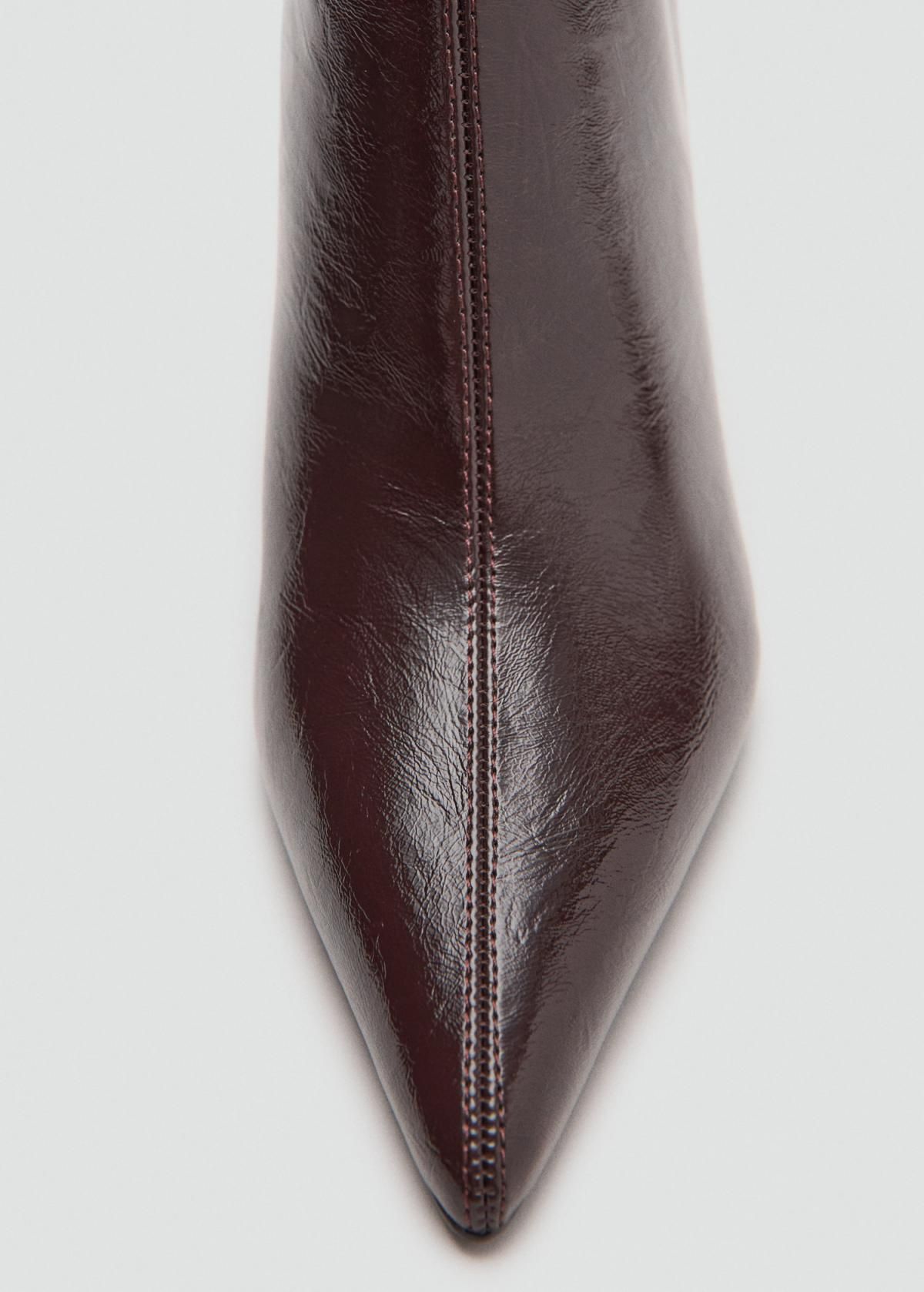 망고 스틸레토 7cm힐 앵클부츠 에코레더 포인트토 27071209 BURDEOS - 상세 이미지 4