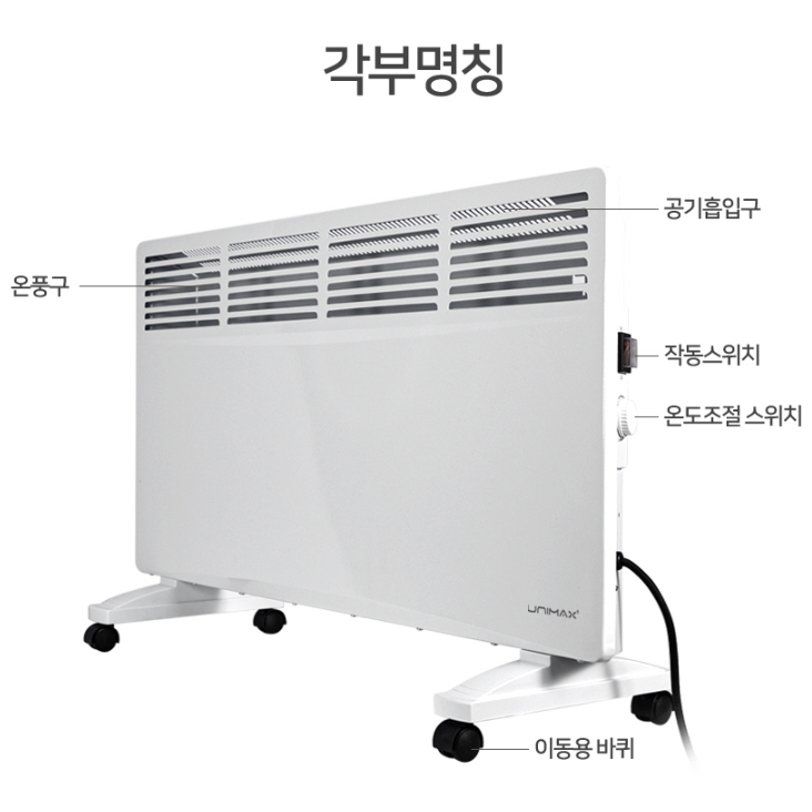 전기컨벡터 벽걸이형 온풍기 스탠드 컨벡션 히터 대형 전기방열기 - 상세 이미지 2