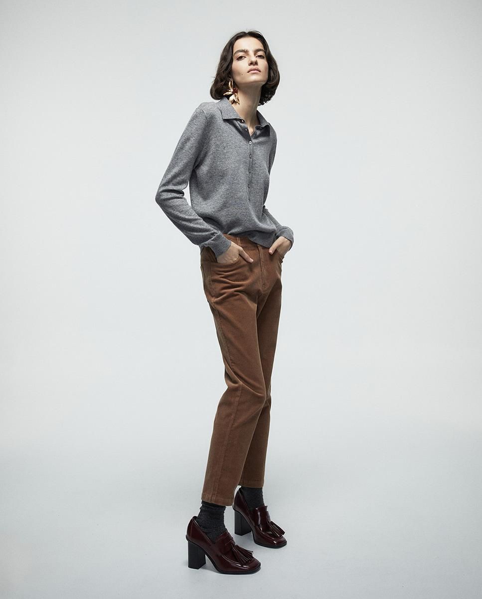 스페라 코듀로이 스트레이트 팬츠 브라운 58305107094 BEIGE - 상세 이미지 2