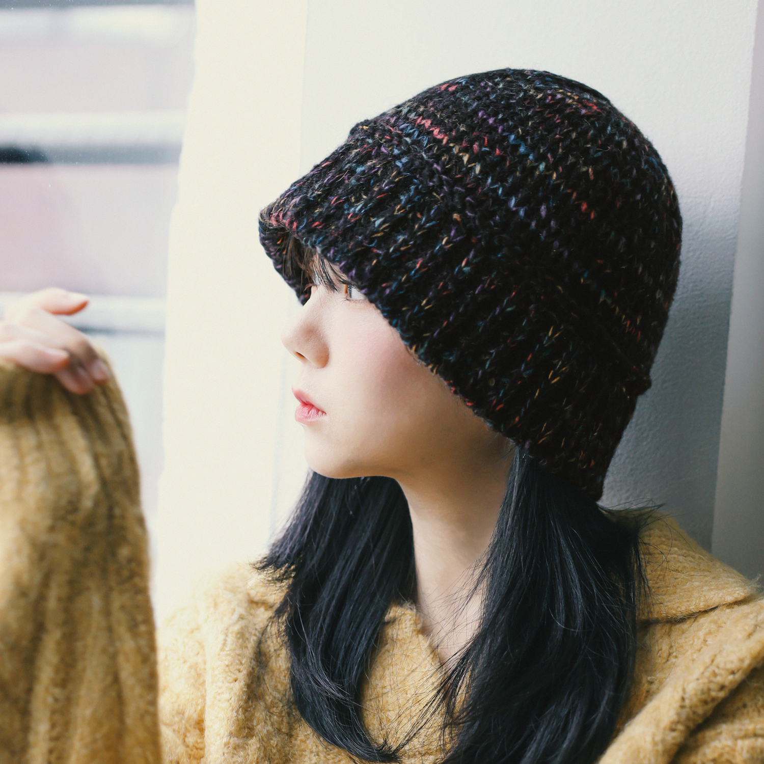 국내생산 포근한 울 니트 버킷햇 뜨개 벙거지 남녀공용 겨울 벙거지모자