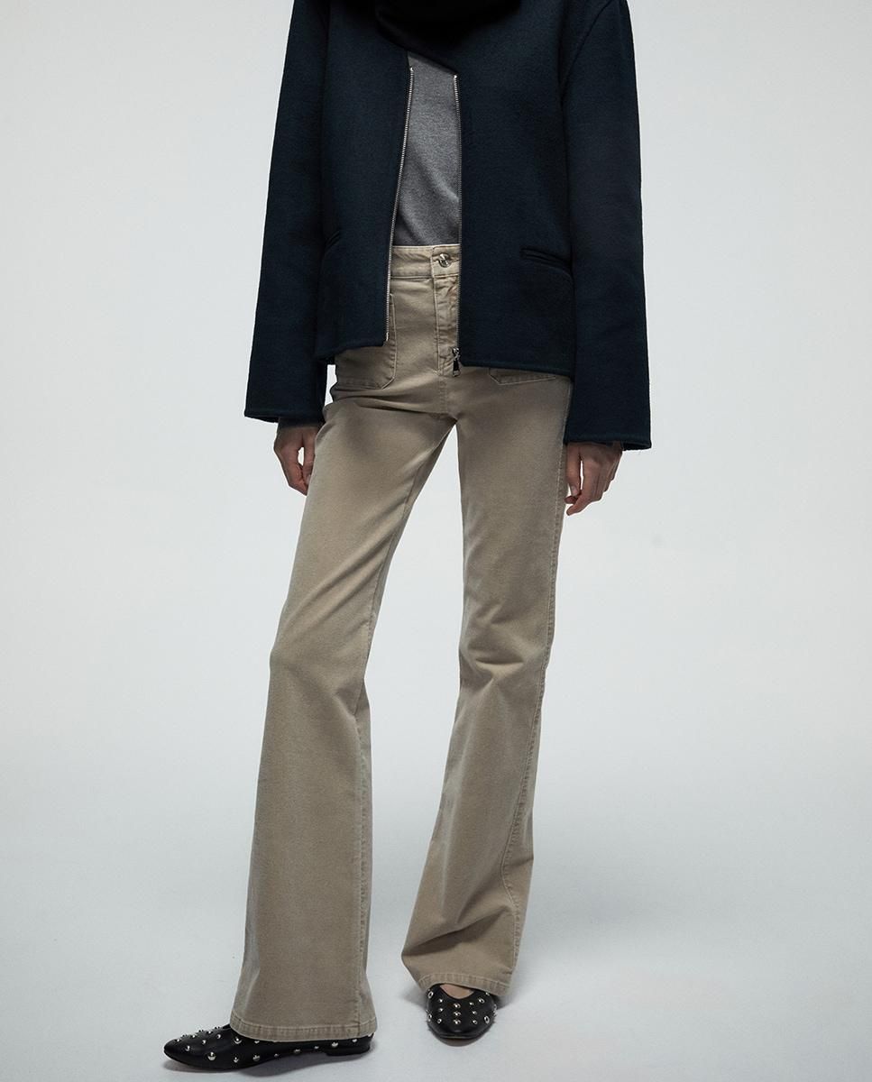 스페라 코듀로이 슬림 부츠컷 팬츠 58615200308 BEIGE - 상품 이미지