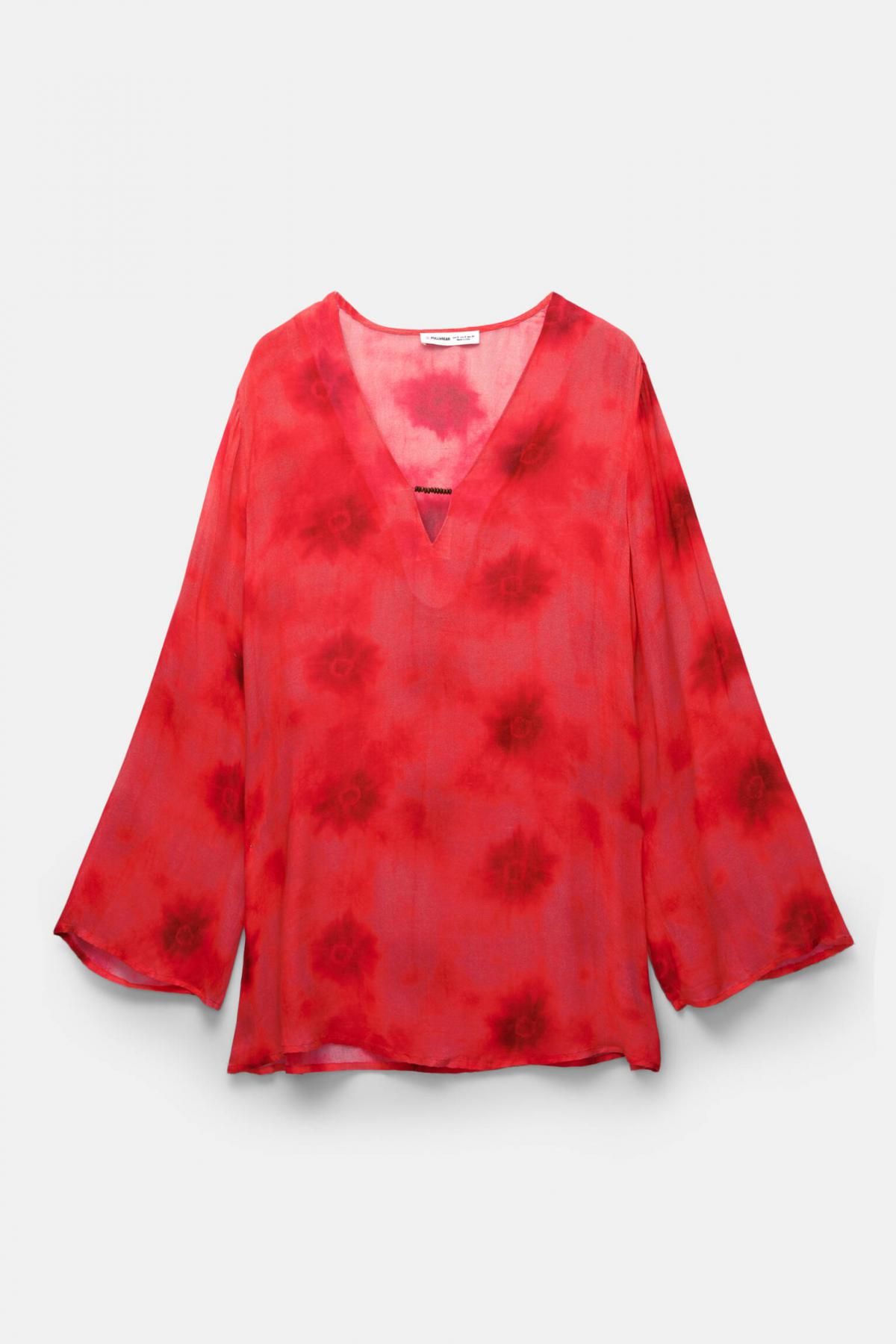 풀앤베어 보헤미안 프린트 러스틱 카프탄 원피스 7394/302 RED - 상품 이미지