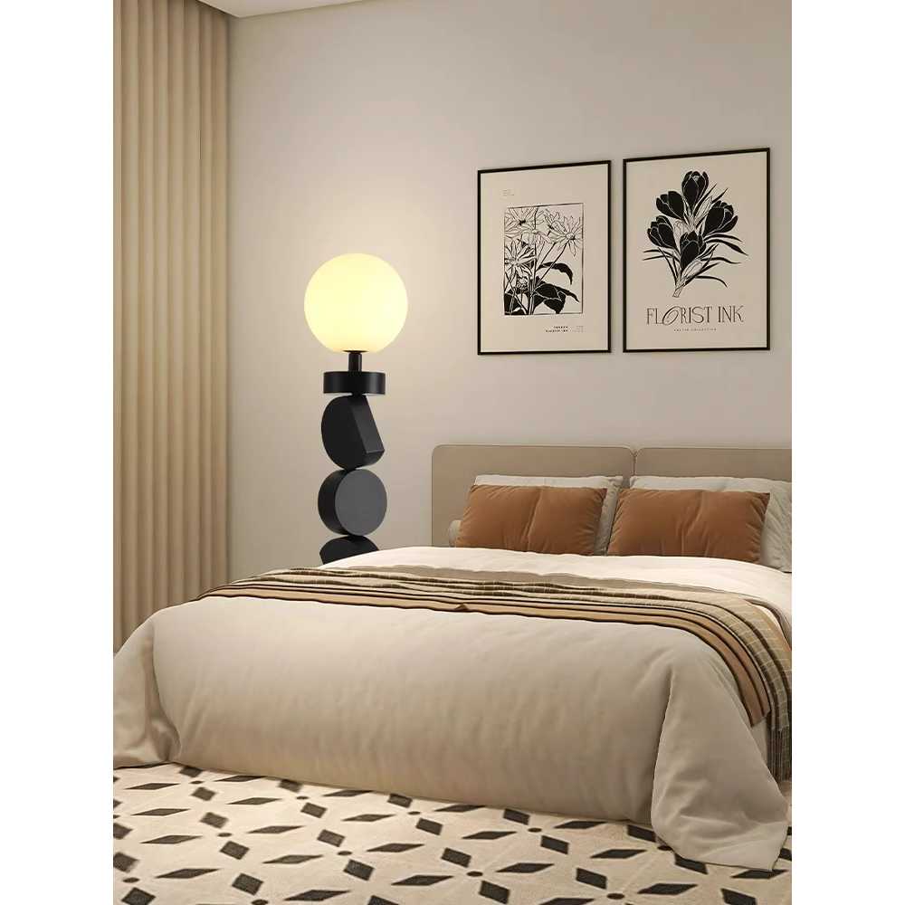 웨이브 조명 스탠드 거실 인테리어 감성 무드 램프 블랙+화이트 35X140CM - 삼색광 - 상세 이미지 4