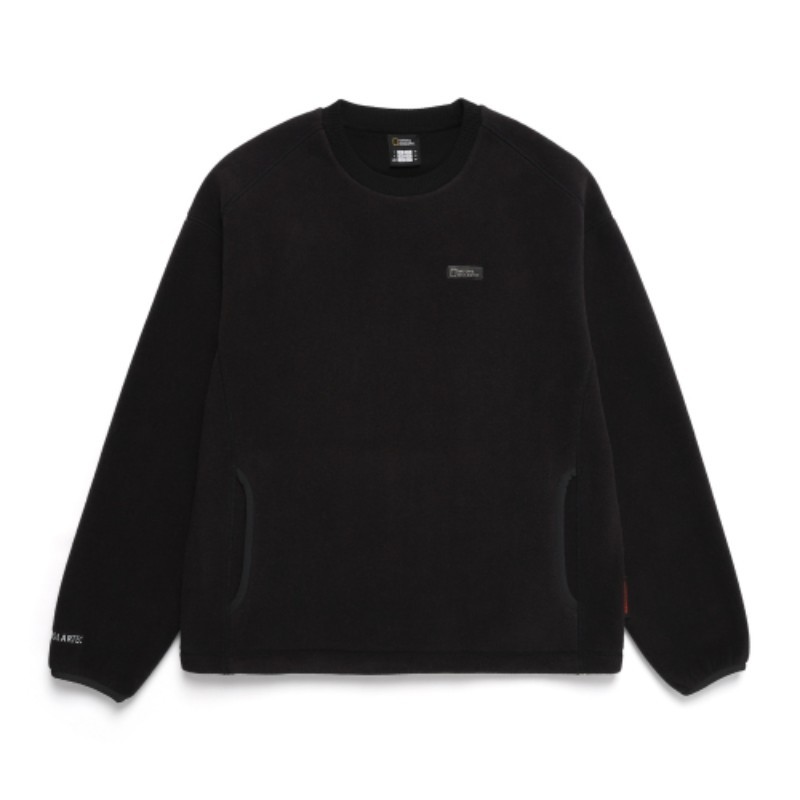 내셔널지오그래픽 맨투맨 플리스티 기모티 블랙, 090 - 상세 이미지 2