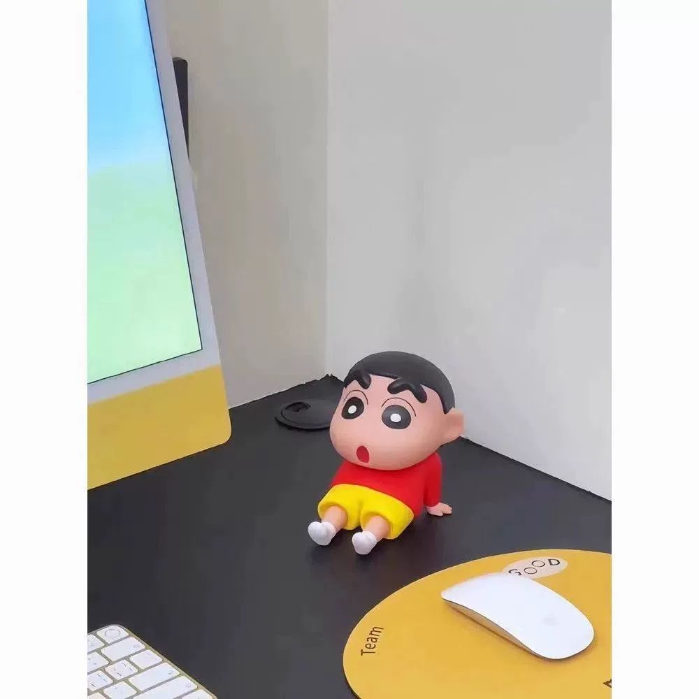 짱구 휴대폰 거치대 홀더 데스크탑 인형 받침대 창의적인 선물 크레용 신짱 - 상세 이미지 3