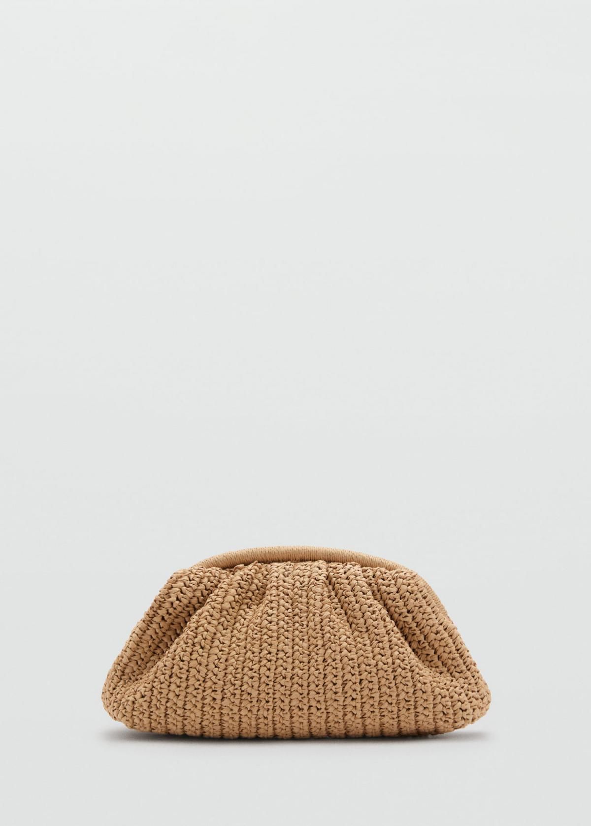 망고 내추럴 라탄 탈착식 스트랩 미디엄 클러치백 87085920 BEIGE - 상세 이미지 3