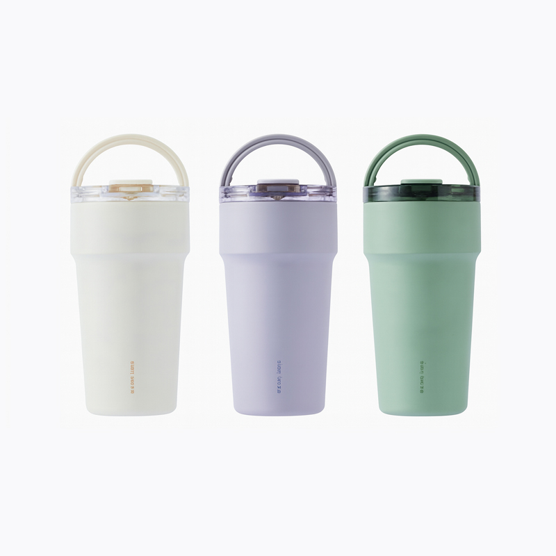 락앤락 각인텀블러 세라믹 메트로 카페 탑핸들 손잡이 빨대 머그 텀블러 710ml - 상품 이미지