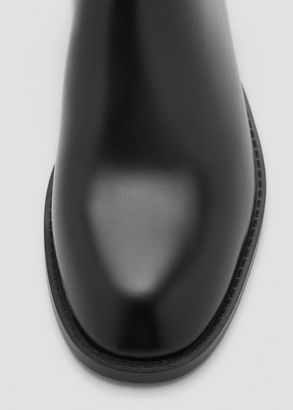 망고 클래식 블랙 엘라스틱 버클 앵클부츠 17097769 NEGRO - 상세 이미지 5