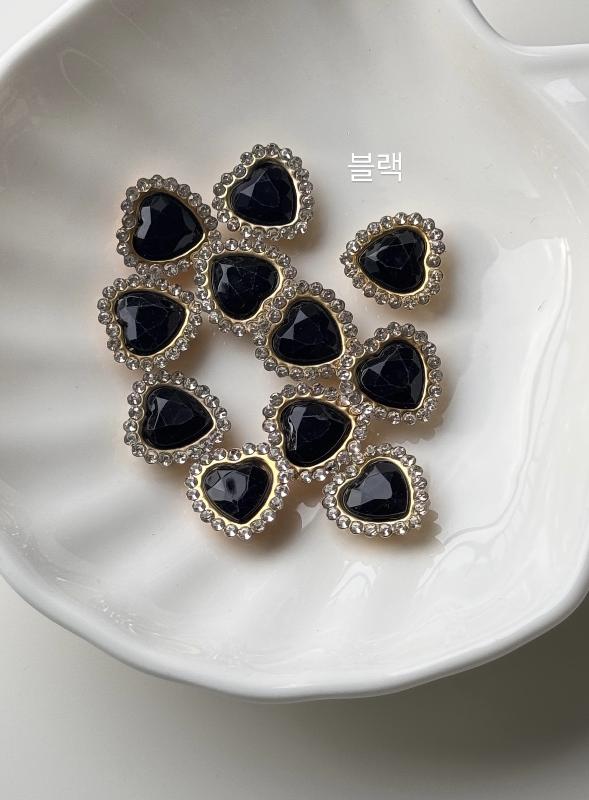 (3개) 하트 컬러 큐빅 스톤 장식 공주 왕관 부자재 (7컬러) P00000099 - 상세 이미지 5