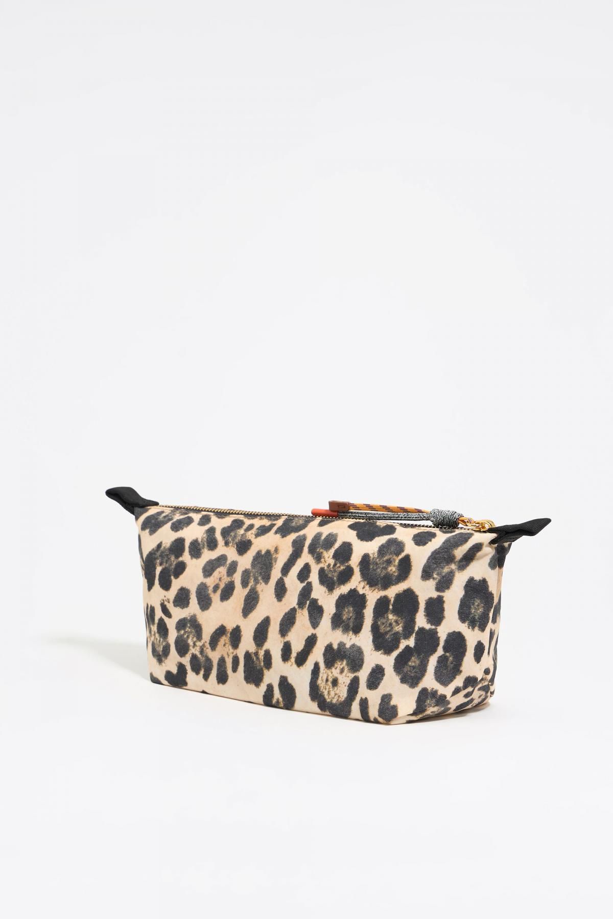 빔바이롤라 레오파드 패턴 나일론 미디움 베이지 코스메틱 파우치 251BBK415.11201 LEOPARD NATURAL - 상세 이미지 5