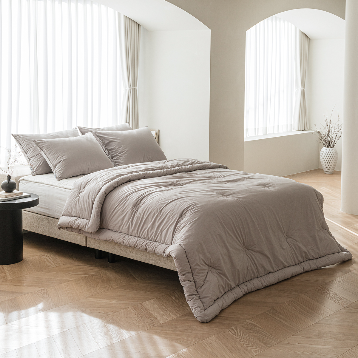 순면 60수 레이크 신혼 부부 호텔이불 차렵이불 세트 Q