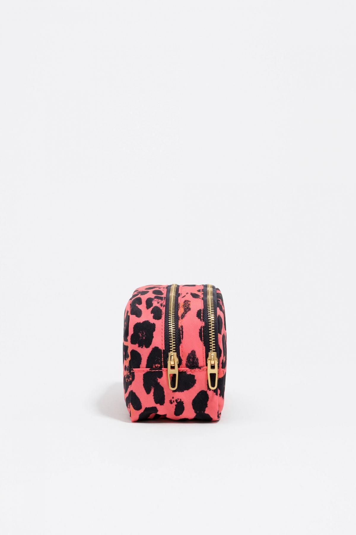 빔바이롤라 레오파드 패턴 핑크 나일론 메이크업 파우치 252BBK426.11340 LEOPARD ELECTRIC PINK - 상세 이미지 2