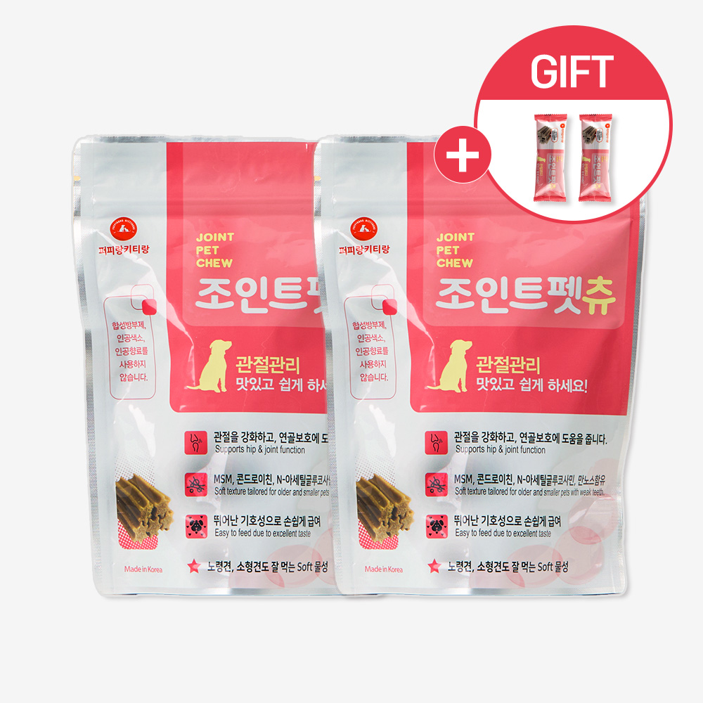 조인트펫츄 강아지 관절 영양제 글루코사민 콘드로이친 치석제거 MSM 36개입, 2개 - 메인 이미지
