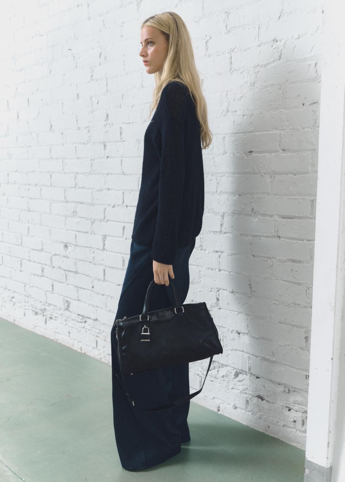 망고 하이웨이스트 플레어 롱 슬랙스 팬츠 17014149 AZUL MARINO - 상세 이미지 5