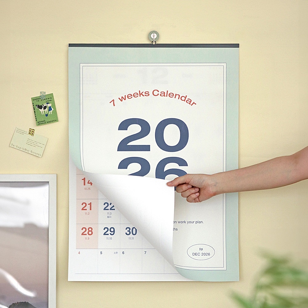 2026년 대형 벽걸이달력 A2 26년 벽달력 2026 큰글씨 캘린더 아이코닉 이미지 7