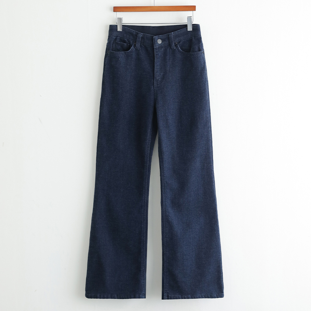 폴샌드 벨벳촉감 기모 코듀로이 히든밴딩 세미 부츠컷 팬츠 - 상세 이미지 5