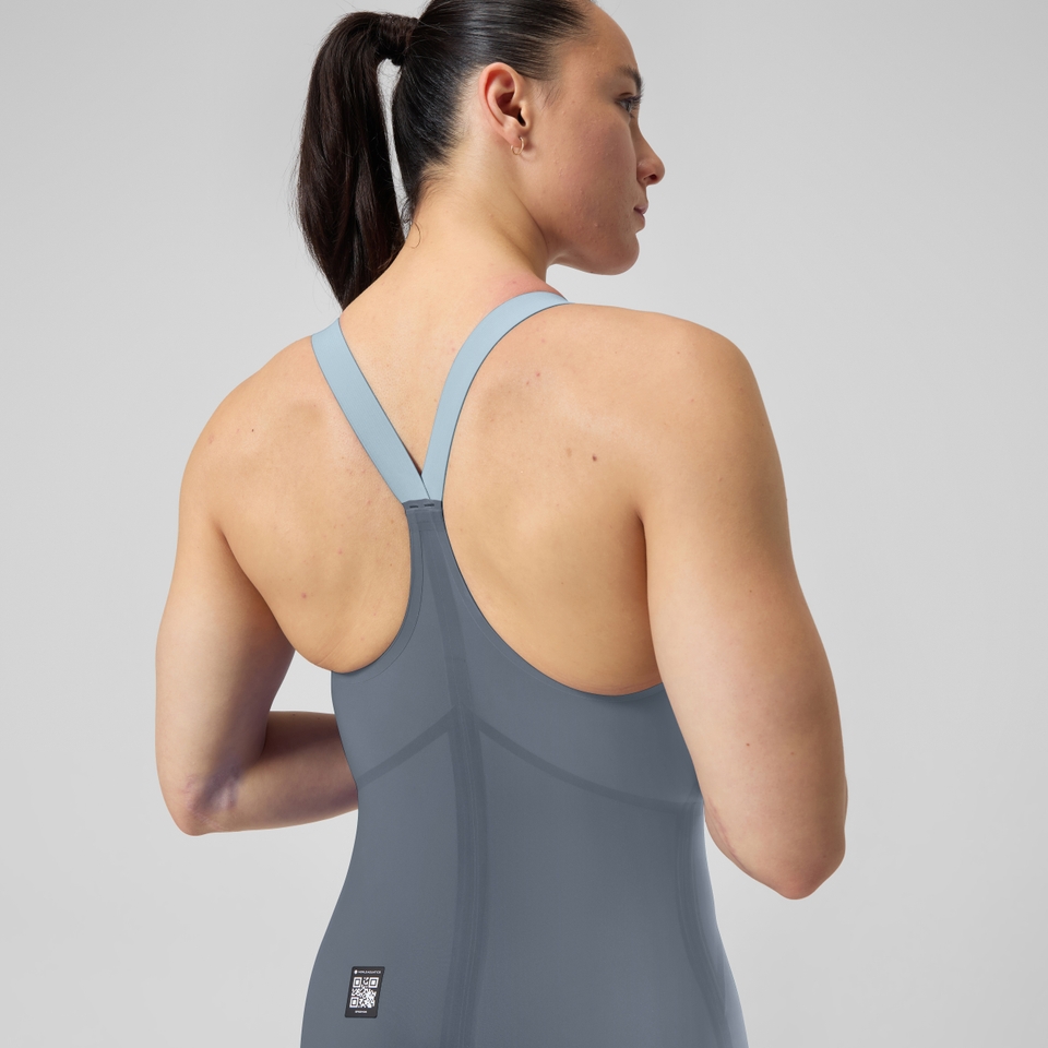 스피도 Fastskin LZR Pure Valor 2.0 Closedback Kneeskin Gray/Blue - 상세 이미지 5