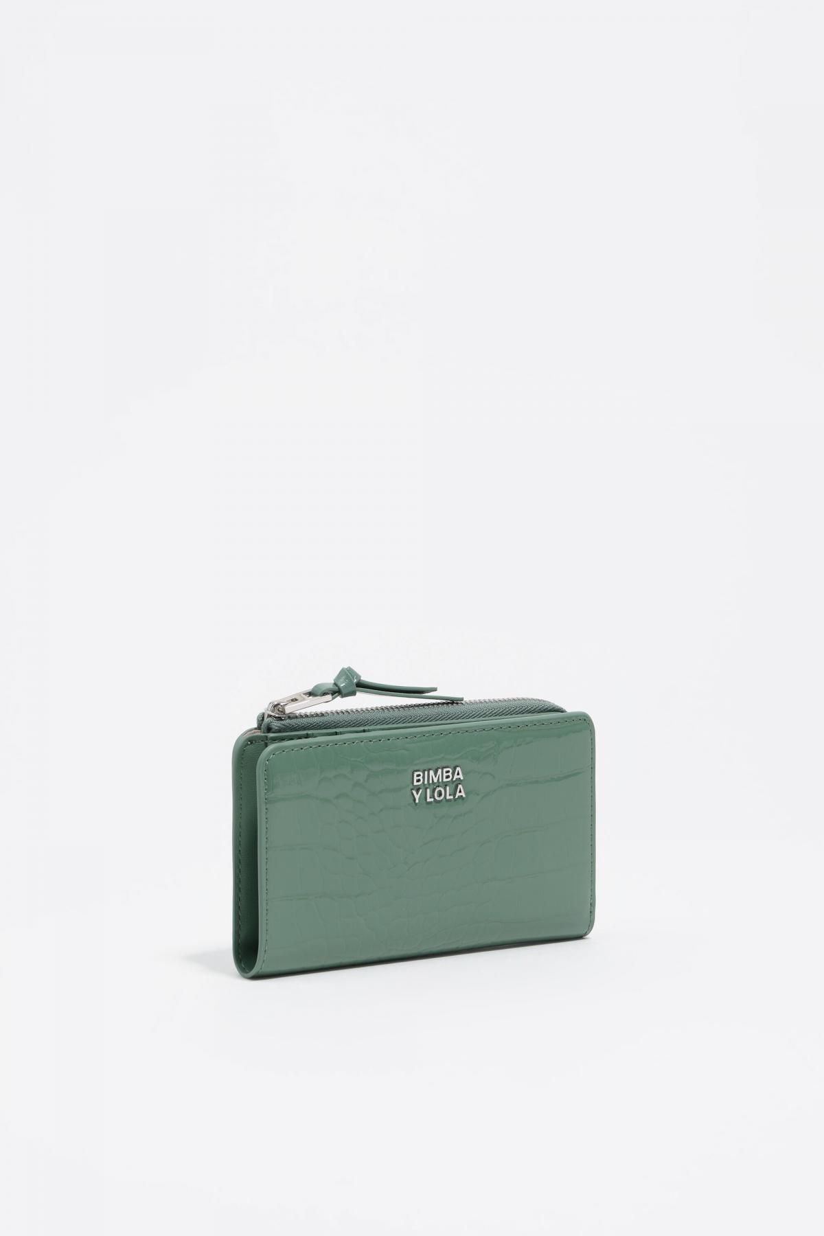 빔바이롤라 샤이니 텍스처 파스텔그린 미니 지갑 252BBQ215.10516 PASTEL GREEN - 상품 이미지